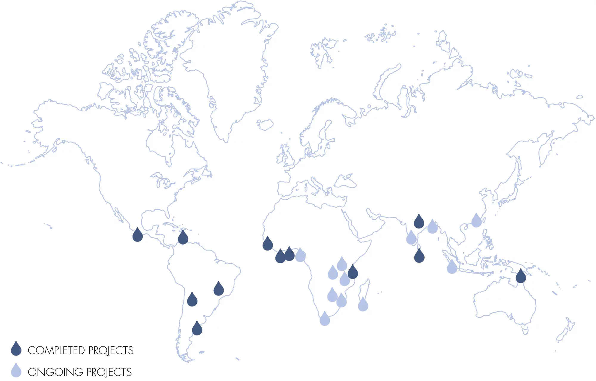 Aqua for Life projects map