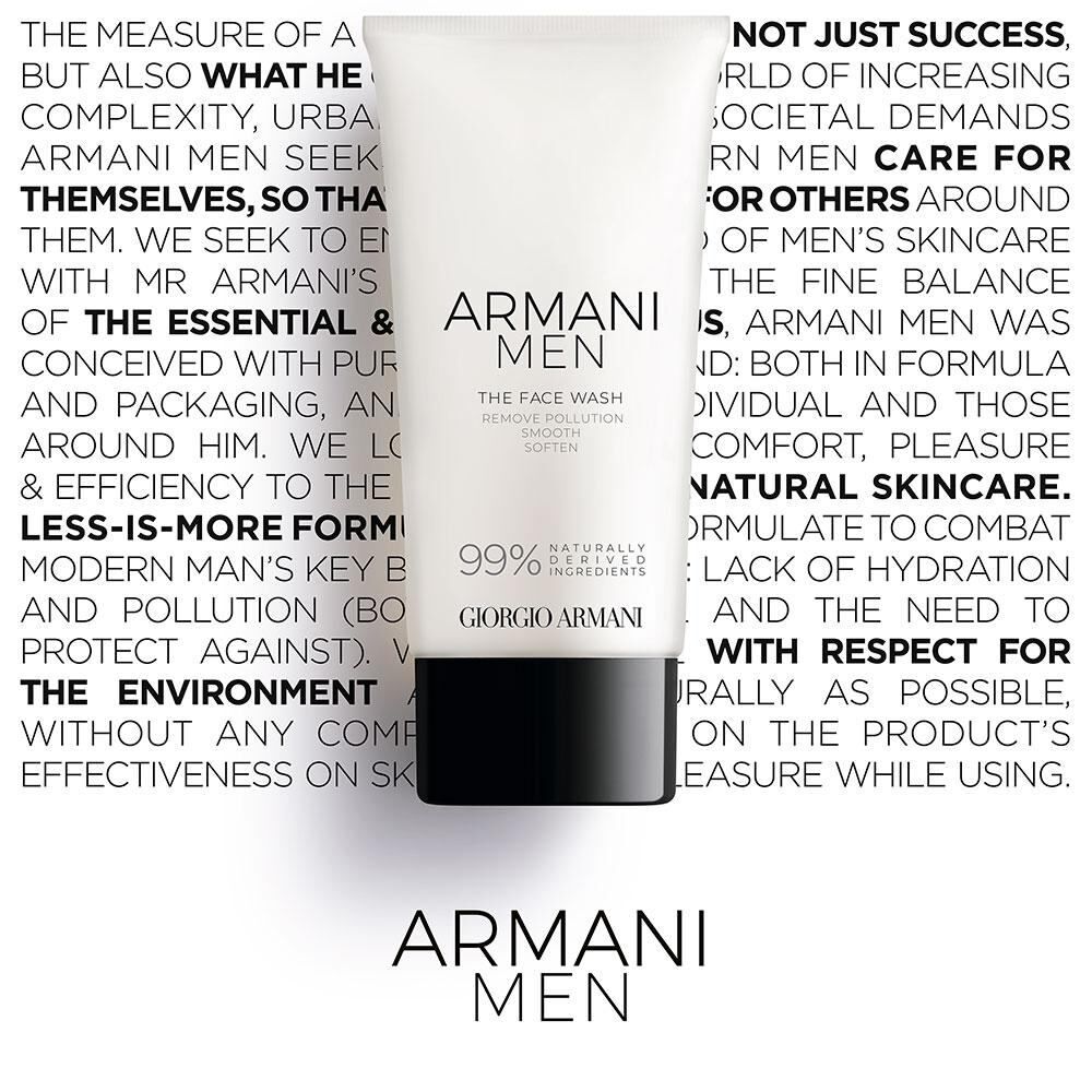 armani men the face wash