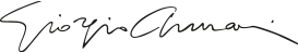 Giorgio Armani signature